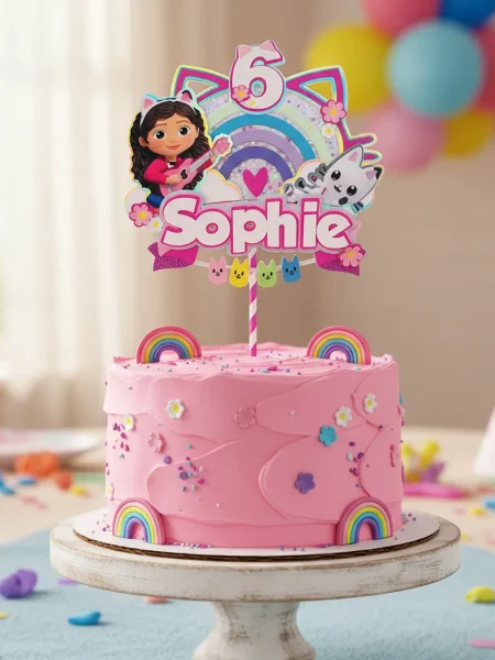 Cake Toppers con shaker -La Casa De Muñecas De Gabby-Personalizado