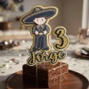 Cake Topper Charro personalizado-Fiesta mexicana-Charrería
